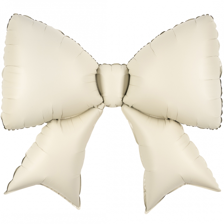 Шар Фигура, Бант, Кремовый, Сатин