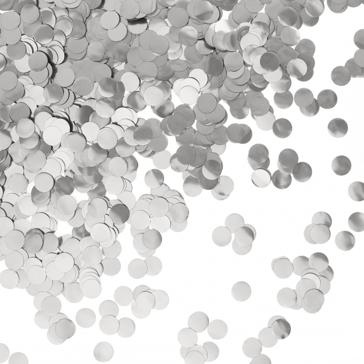 Конфетти фольга Круг, Серебро, Хром 