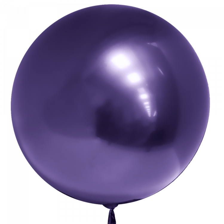 Шар Сфера 3D, Deco Bubble, Фиолетовый, Хром (в упаковке)
