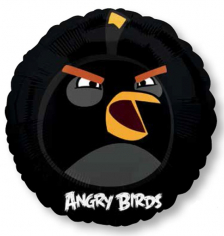 Шар Круг Angry Birds Черная (в упаковке)
